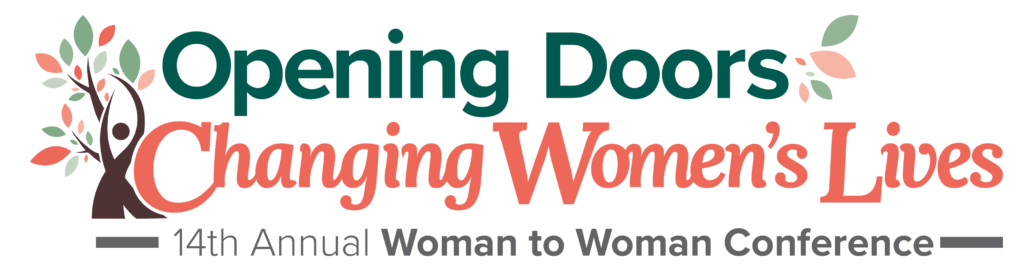 Conference logo: Opening Doors, Changing Women's Lives